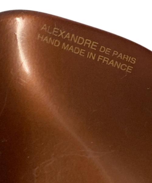 ALEXANDRE de Paris（アレクサンドルドゥパリ）ALEXANDRE de Paris (アレクサンドルドゥパリ) フラワーモチーフヘアクリップ ブラウンの古着・服飾アイテム