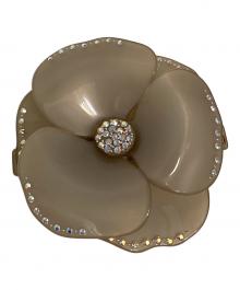 ALEXANDRE de Paris（アレクサンドルドゥパリ）の古着「フラワーモチーフヘアクリップ」｜グレー