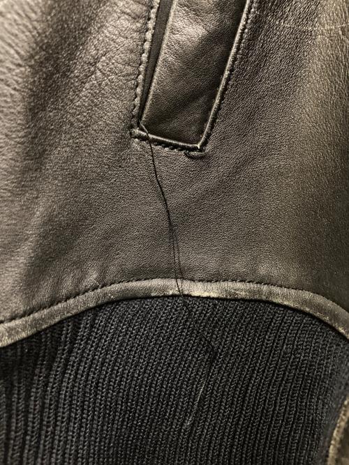 DELUXE（デラックス）Deluxe (デラックス) カウレザーボンバージャケット ブラック サイズ:SIZE Lの古着・服飾アイテム