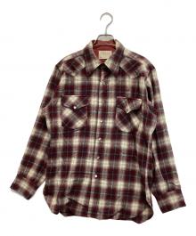 PENDLETON（ペンドルトン）の古着「70s ウエスタンウールチェックシャツ」｜レッド