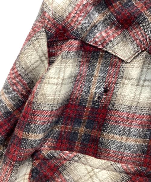 PENDLETON（ペンドルトン）PENDLETON (ペンドルトン) 70s ウエスタンウールチェックシャツ レッド サイズ:Mの古着・服飾アイテム