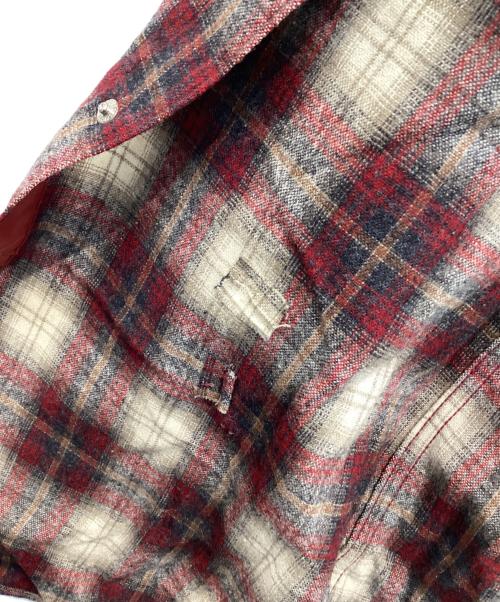 PENDLETON（ペンドルトン）PENDLETON (ペンドルトン) 70s ウエスタンウールチェックシャツ レッド サイズ:Mの古着・服飾アイテム
