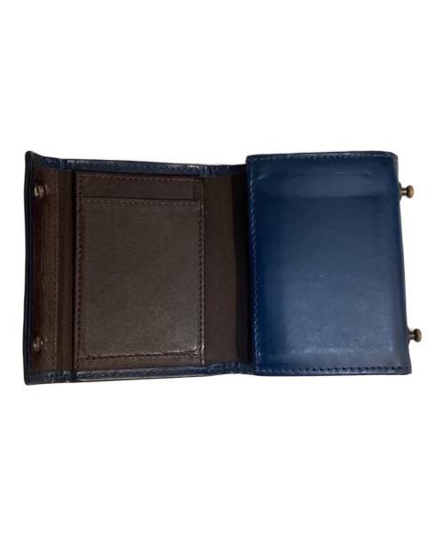 M+（エムピウ）m+ (エムピウ) MILLEFOGLIE 2Pig コンパクトウォレット ネイビー サイズ:表記なしの古着・服飾アイテム