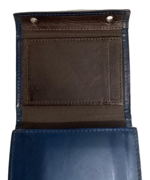 M+（エムピウ）m+ (エムピウ) MILLEFOGLIE 2Pig コンパクトウォレット ネイビー サイズ:表記なしの古着・服飾アイテム