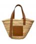 LOEWE（ロエベ）の古着「バスケットバッグ（ヤシの葉＆カーフ）スモール」｜ベージュ