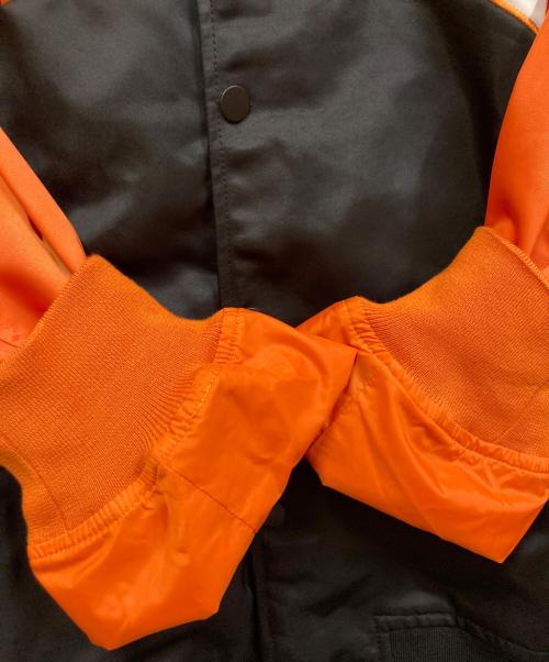JORDAN（ジョーダン）JORDAN (ジョーダン) BRK CLGTE バーシティ ジャケット ブラック×オレンジ サイズ:XSの古着・服飾アイテム