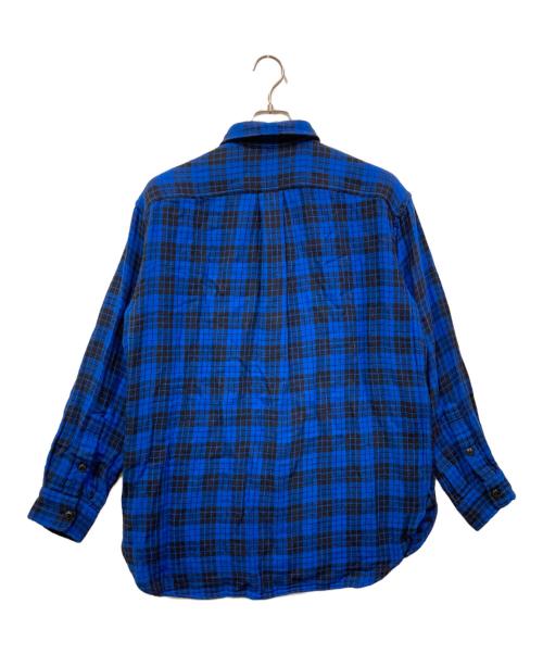 POLO RALPH LAUREN（ポロ・ラルフローレン）POLO RALPH LAUREN (ポロ・ラルフローレン) フランネルガーゼチェックシャツ ブルー×ブラック サイズ:SIZE Lの古着・服飾アイテム