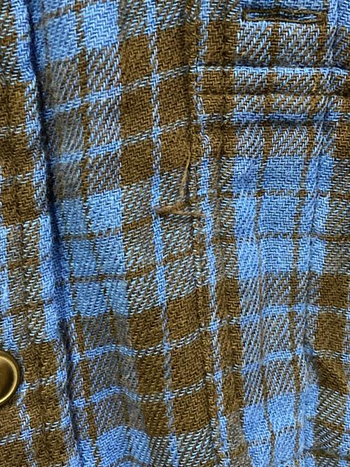 POLO RALPH LAUREN（ポロ・ラルフローレン）POLO RALPH LAUREN (ポロ・ラルフローレン) フランネルガーゼチェックシャツ ブルー×ブラック サイズ:SIZE Lの古着・服飾アイテム