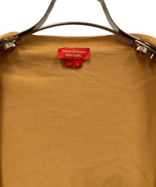 Vivienne Westwood RED LABEL（ヴィヴィアンウエストウッドレッドレーベル）Vivienne Westwood RED LABEL (ヴィヴィアンウエストウッドレッドレーベル) オーブ刺繍クルーネックカーディガン キャラメル サイズ:SIZE Lの古着・服飾アイテム