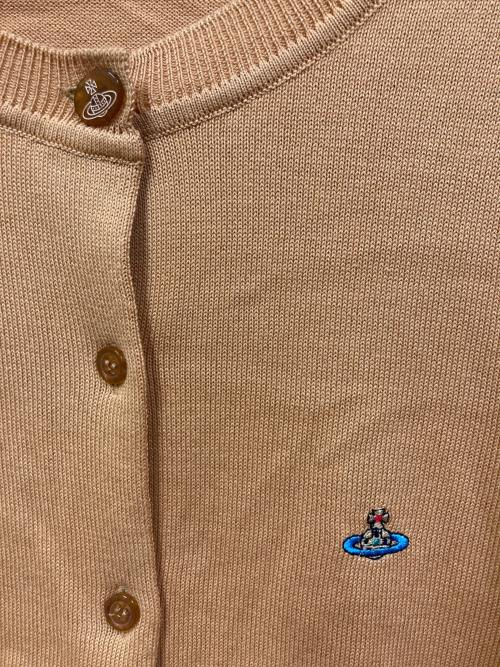 Vivienne Westwood RED LABEL（ヴィヴィアンウエストウッドレッドレーベル）Vivienne Westwood RED LABEL (ヴィヴィアンウエストウッドレッドレーベル) オーブ刺繍クルーネックカーディガン キャラメル サイズ:SIZE Lの古着・服飾アイテム