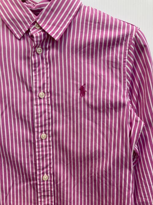 POLO RALPH LAUREN（ポロ・ラルフローレン）POLO RALPH LAUREN (ポロ・ラルフローレン) ストライプシャツ ピンク×ホワイトの古着・服飾アイテム