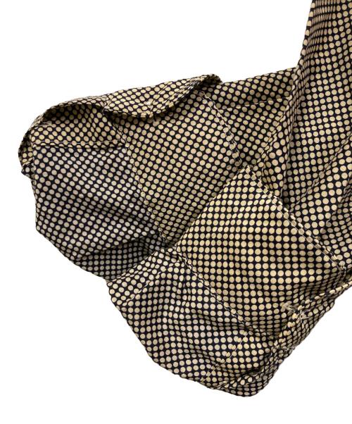 COMOLI（コモリ）COMOLI (コモリ) コットン・シルクドット柄バンドカラーシャツ ベージュ×ブラック サイズ:SIZE 2の古着・服飾アイテム