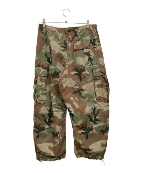 NAUTICA（ノーティカ）NAUTICA (ノーティカ) スーパーワイドカーブカモ柄カーゴパンツ オリーブ×ブラウン サイズ:XLの古着・服飾アイテム