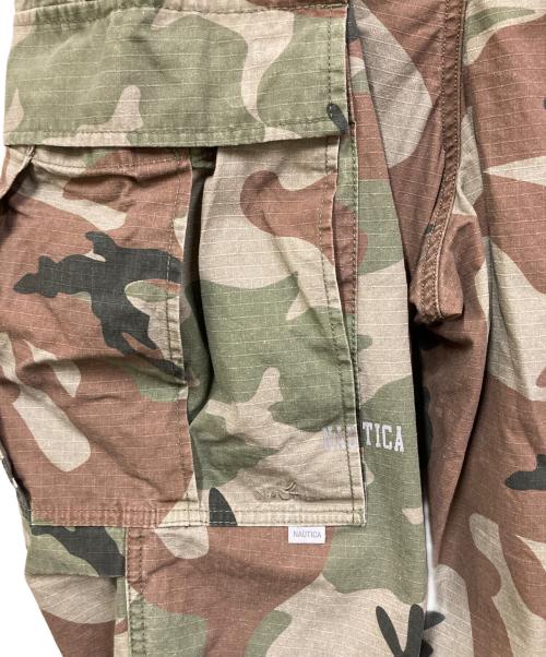 NAUTICA（ノーティカ）NAUTICA (ノーティカ) スーパーワイドカーブカモ柄カーゴパンツ オリーブ×ブラウン サイズ:XLの古着・服飾アイテム