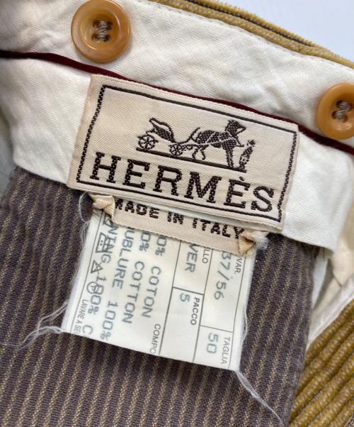 HERMES（エルメス）HERMES (エルメス) LIVER コーデュロイパンツ ベージュ サイズ:50の古着・服飾アイテム