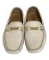 PRADA (プラダ) ドライビングシューズ/ローファー ホワイト サイズ:6：9000円