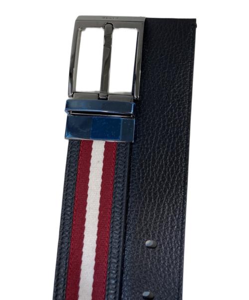 BALLY（バリー）BALLY (バリー) レザーベルト ブラック×レッドの古着・服飾アイテム