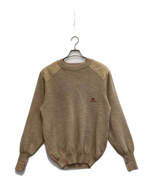 Burberry's（バーバリーズ）Burberry's (バーバリーズ) ショルダーエルボーパッチウールニット ベージュ サイズ:Mの古着・服飾アイテム