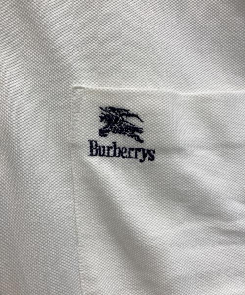 Burberry's（バーバリーズ）Burberry's (バーバリーズ) 90’ｓ鹿の子刺繍ポロシャツ ホワイト サイズ:Lの古着・服飾アイテム