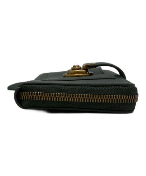 POLO RALPH LAUREN（ポロ・ラルフローレン）POLO RALPH LAUREN (ポロ・ラルフローレン) ラウンドファスナー財布 グリーンの古着・服飾アイテム