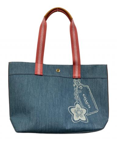 新品未使用COACH デニム トートバッグ 中古・古着通販】COACH (コーチ) デニムトートバッグ インディゴ