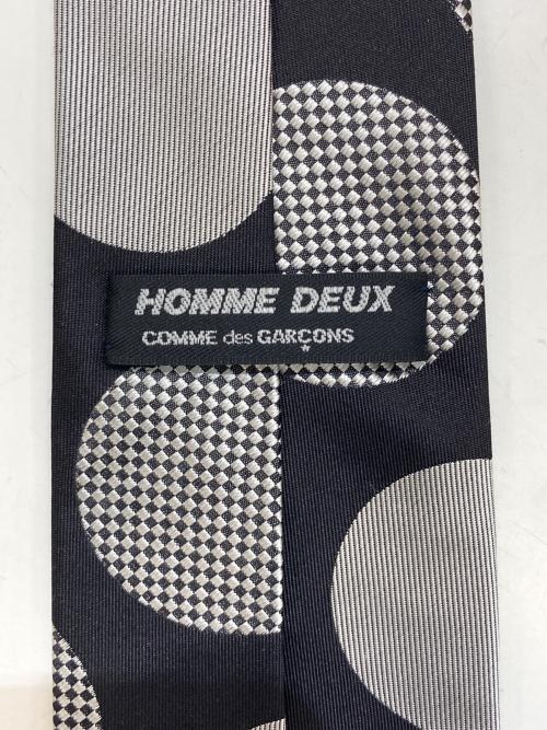 COMME des GARCONS HOMME DEUX（コムデギャルソン オム ドゥ）COMME des GARCONS HOMME DEUX (コムデギャルソン オム ドゥ) シルクドットネクタイ グレー×ブラック サイズ:記載なしの古着・服飾アイテム