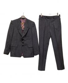 PAUL SMITH（ポールスミス）の古着「ストライプセットアップスーツ」｜ホワイト×ネイビー