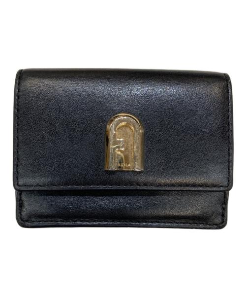 FURLA（フルラ）FURLA (フルラ) Moon Compact WALLET TRIFOLD/コンパクトウォレット ブラックの古着・服飾アイテム
