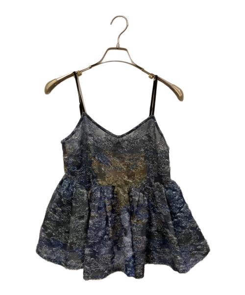 Ameri（アメリ）AMERI (アメリ) MEDI RACHEL FLUFFY ART CAMISOLE ネイビー サイズ:Sの古着・服飾アイテム