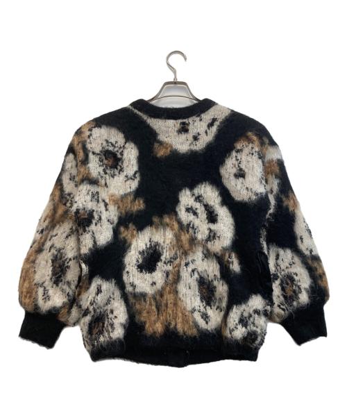 Ameri VINTAGE（アメリヴィンテージ）Ameri VINTAGE (アメリヴィンテージ) VERONICAJACQUARDKNIT CARDIGAN カーディガン ブラック×ブラウン サイズ:FREEの古着・服飾アイテム