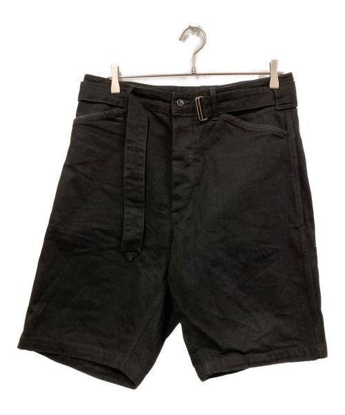 COMOLI（コモリ）COMOLI (コモリ) ベルテッドデニムショーツ ブラック サイズ:2の古着・服飾アイテム