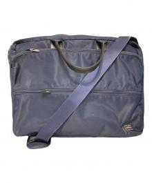 PORTER（ポーター）の古着「TIME  2WAY OVERNIGHT BRIEFCASE(L)/タイム  オーバーナイトブリーフケース」｜ネイビー