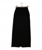 CLANEクラネ）の古着「24SS CLANE RIB STRIPE STRAIGHT SKIRT」｜ブラック