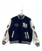 X-LARGEエクストララージ）の古着「VARSITY JACKET」｜ネイビー×ホワイト