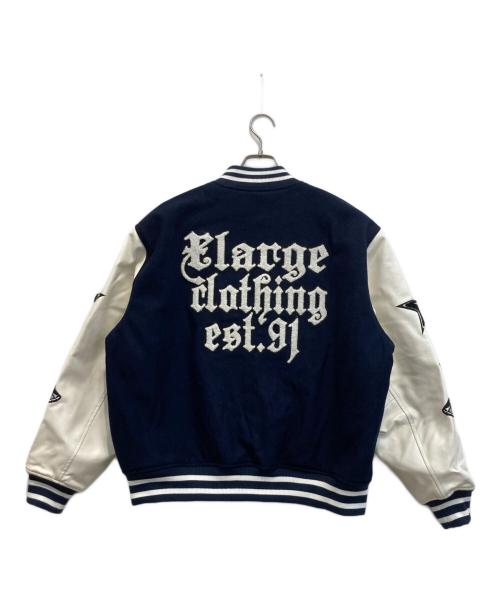 X-LARGE（エクストララージ）X-LARGE (エクストララージ) VARSITY JACKET ネイビー×ホワイト サイズ:Lの古着・服飾アイテム