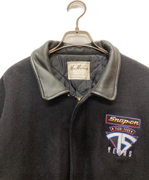 Mac Murray（マックマレー）Mac Murray (マックマレー) 80-90's レザー切替スタジャン ブラック サイズ:Sの古着・服飾アイテム
