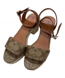 COACH（コーチ）の古着「シグネチャーエスパドリーユサンダル」｜ベージュ