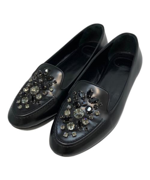 CHURCH'S（チャーチ）CHURCH'S (チャーチ) ビジュ装飾ローファー ブラック サイズ:SIZE 足裏24CM(21.5CM-22CM 相当)の古着・服飾アイテム