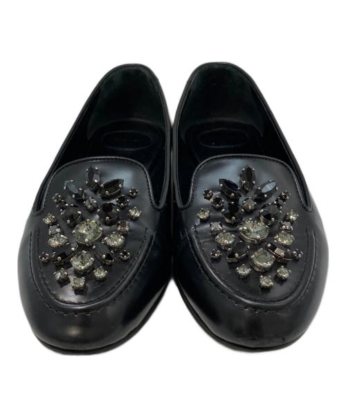 CHURCH'S（チャーチ）CHURCH'S (チャーチ) ビジュ装飾ローファー ブラック サイズ:SIZE 足裏24CM(21.5CM-22CM 相当)の古着・服飾アイテム