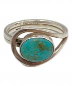 INDIAN JEWERYインディアン ジュエリー）の古着「ターコイズリング」｜シルバー×ターコイズブルー