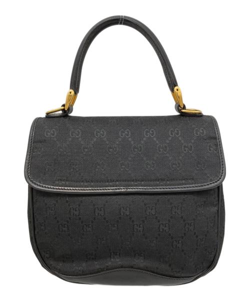 GUCCI（グッチ）GUCCI (グッチ) GG柄ハンドバッグ ブラックの古着・服飾アイテム