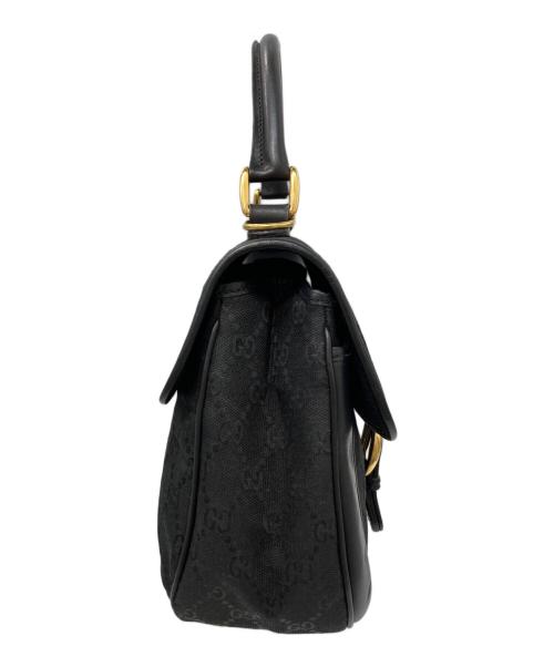 GUCCI（グッチ）GUCCI (グッチ) GG柄ハンドバッグ ブラックの古着・服飾アイテム