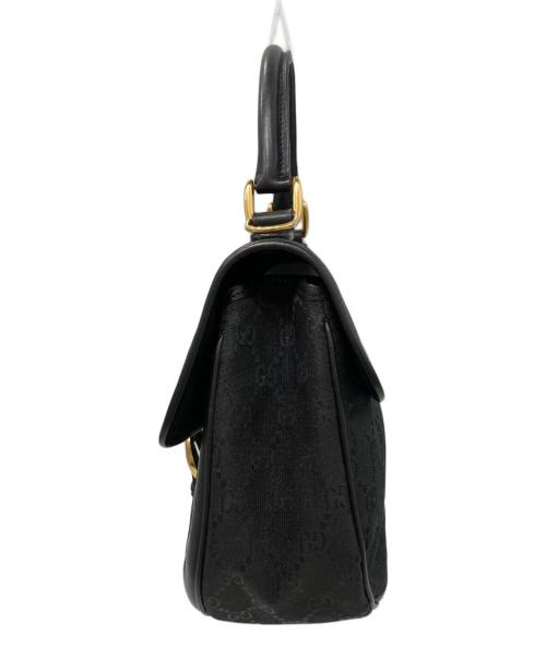 GUCCI（グッチ）GUCCI (グッチ) GG柄ハンドバッグ ブラックの古着・服飾アイテム