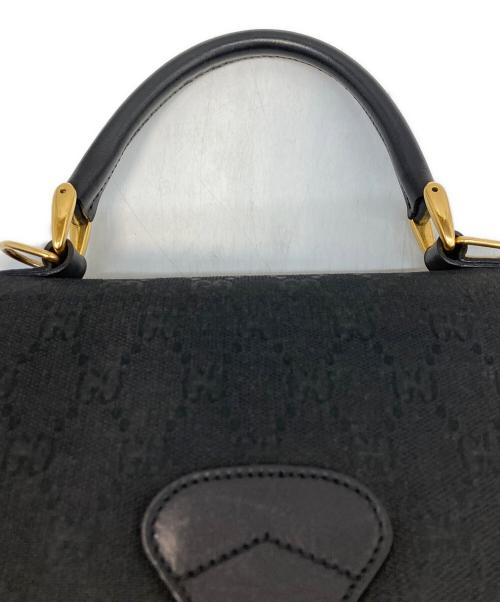 GUCCI（グッチ）GUCCI (グッチ) GG柄ハンドバッグ ブラックの古着・服飾アイテム