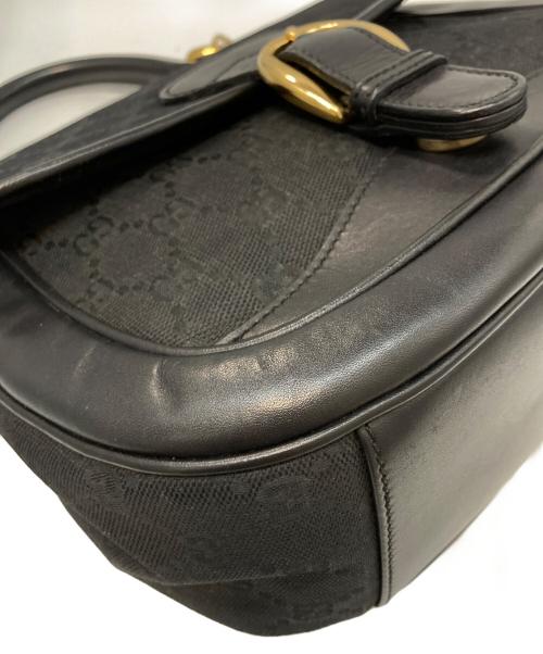 GUCCI（グッチ）GUCCI (グッチ) GG柄ハンドバッグ ブラックの古着・服飾アイテム