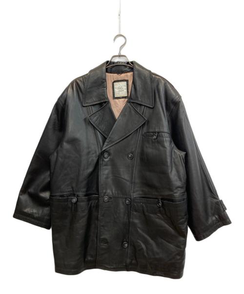 Sol Our Club（ソルアワークラブ）Sol Our Club (ソルアワークラブ) シープレザーダブルカーコート ブラック サイズ:Lの古着・服飾アイテム