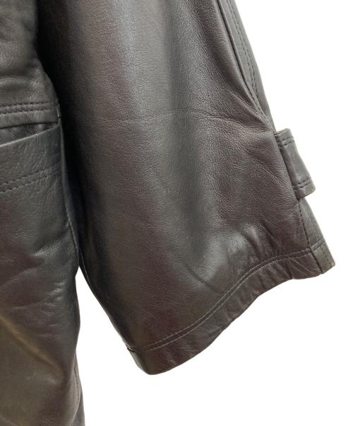 Sol Our Club（ソルアワークラブ）Sol Our Club (ソルアワークラブ) シープレザーダブルカーコート ブラック サイズ:Lの古着・服飾アイテム