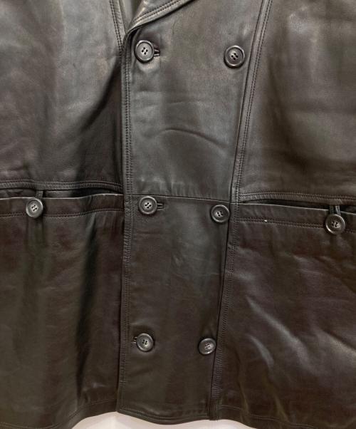 Sol Our Club（ソルアワークラブ）Sol Our Club (ソルアワークラブ) シープレザーダブルカーコート ブラック サイズ:Lの古着・服飾アイテム