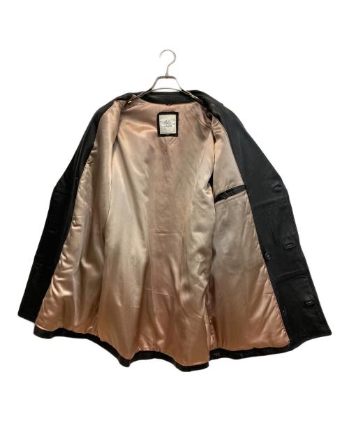 Sol Our Club（ソルアワークラブ）Sol Our Club (ソルアワークラブ) シープレザーダブルカーコート ブラック サイズ:Lの古着・服飾アイテム