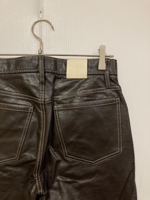 Sefr（セファ）Sefr (セファ) エコレザーパンツ ブラウン サイズ:W28の古着・服飾アイテム